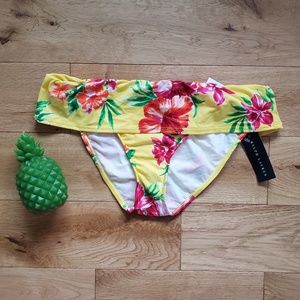 NWT! Ralph Lauren Hawaiian Yellow Bikini Bottom